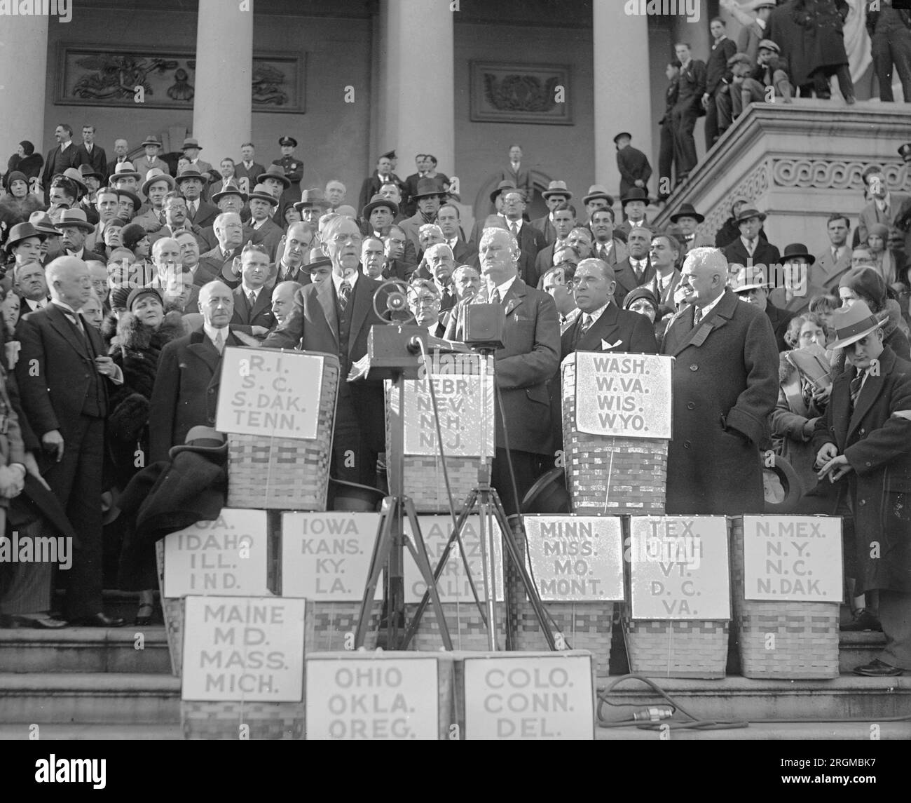 Petizioni fiscali Smoot & Hawley al Campidoglio degli Stati Uniti, CA. 1929 Foto Stock