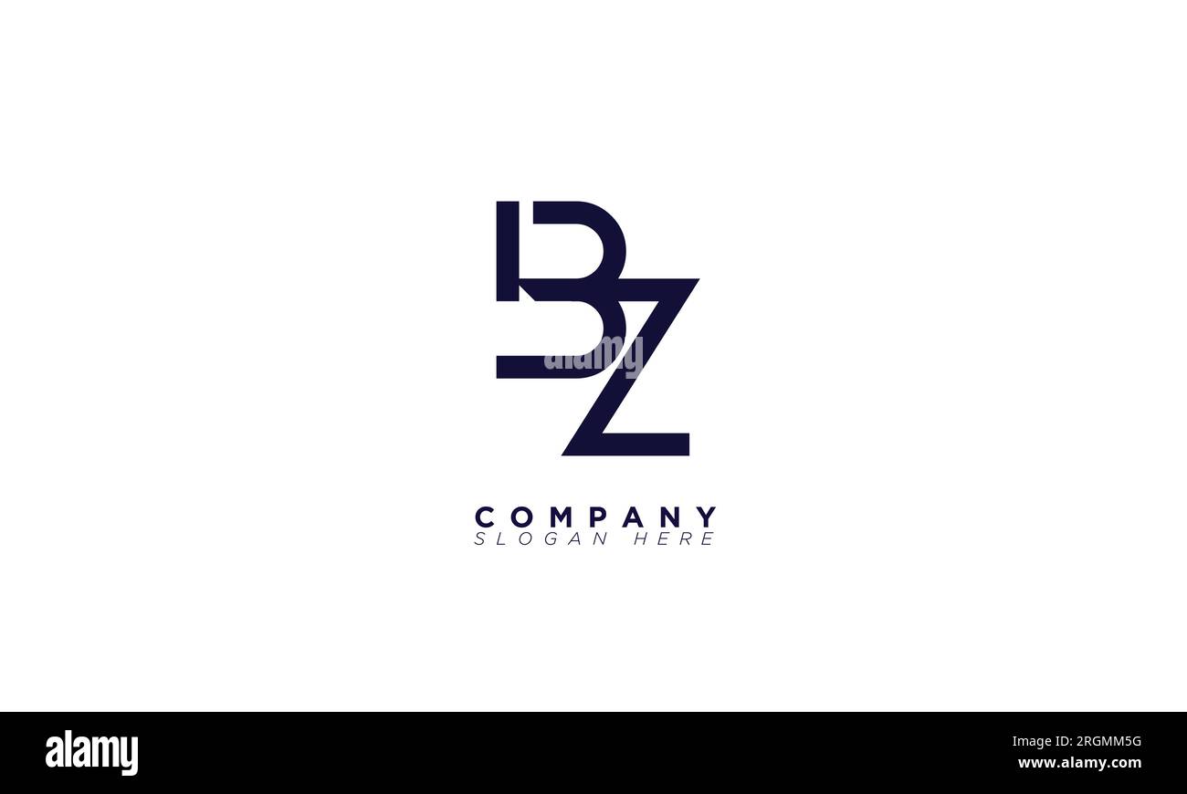 BZ lettere alfabetiche iniziali logo monogramma Illustrazione Vettoriale