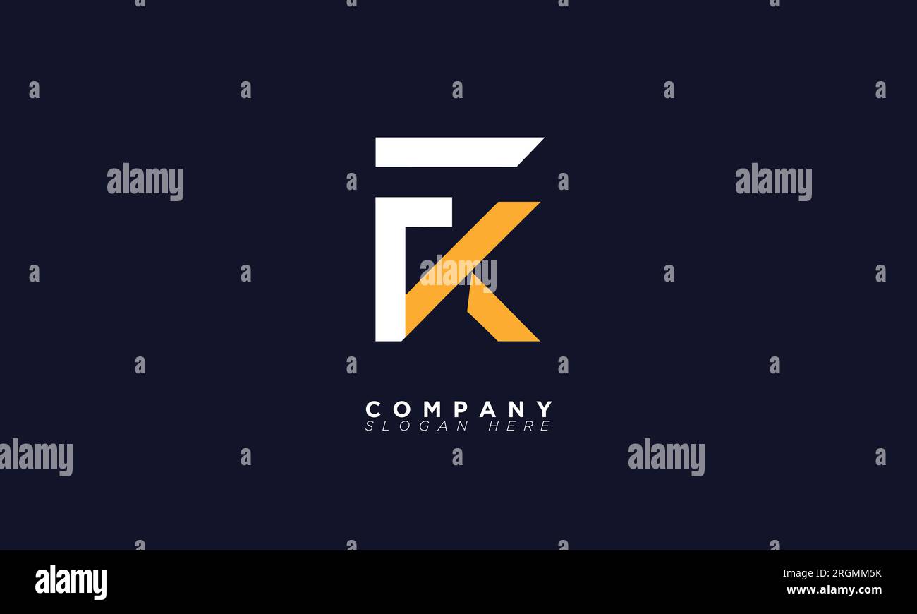 FK lettere alfabetiche iniziali logo monogramma Illustrazione Vettoriale