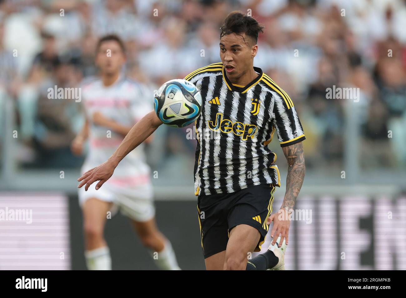 Juventus, Italia. 9 agosto 2023. Kaio Jorge della Juventus durante la partita di allenamento allo stadio Allianz di Torino. Data foto: 9 agosto 2023. Il credito fotografico dovrebbe leggere: Jonathan Moscrop/Sportimage Credit: Sportimage Ltd/Alamy Live News Foto Stock