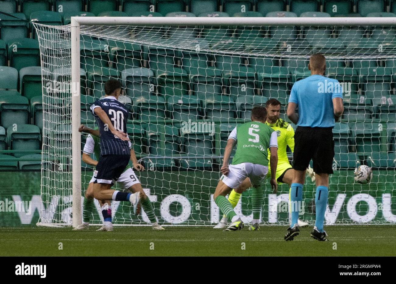 Edimburgo, Regno Unito. 10 agosto 2023. Europa Conference League - Hibernian FC V Luzern 230810 Hibs affronta Lucerna nell'Europa Conference League a Easter Road Stadium, Edimburgo, Scozia, Regno Unito credito: Ian Jacobs/Alamy Live News Foto Stock