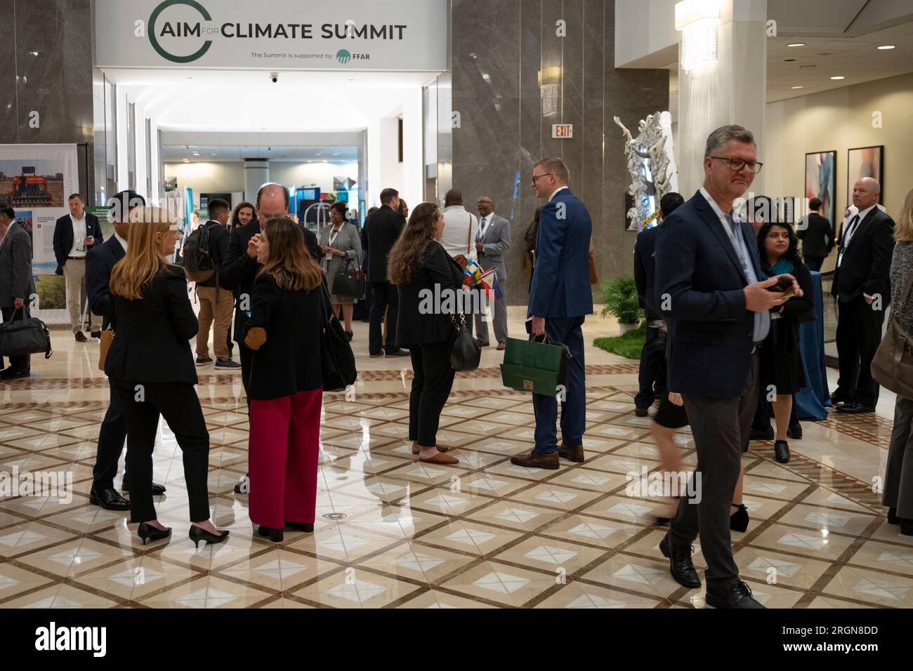 Reportage: Le rappresentanze dell'USDA visitano l'AIM for Climate Summit a Washington, D.C (marzo 2023) - partecipanti all'AIM for Climate Summit a Washington, D.C. lunedì 8 maggio 2023. Foto Stock