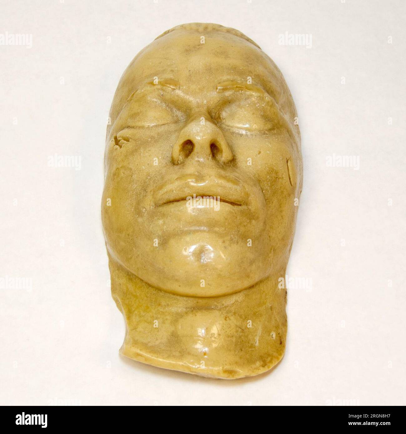 Storia dell'FBI: La maschera mortale di John Dillinger. La morte di Dillinger è spesso descritta come l'inizio della fine dell'era dei gangster. Foto Stock