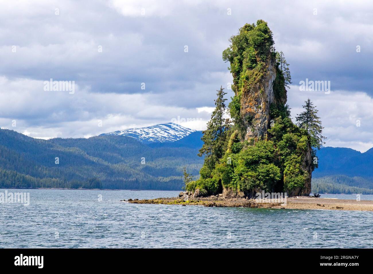 New Eddystone Rock, Misty Fjords National Monument Foto Stock