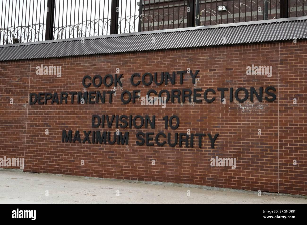 Il Cook County Department of Corrections Maximum Security Prison Jail, lunedì 7 agosto 2023, a Chicago. Foto Stock