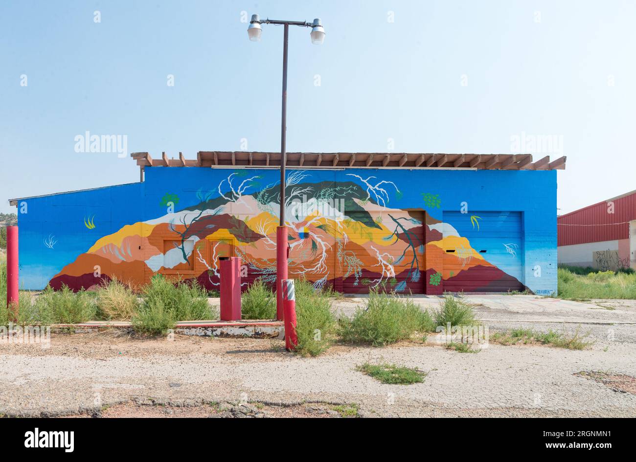 Edificio abbandonato a Mexican Hat, Utah Foto Stock