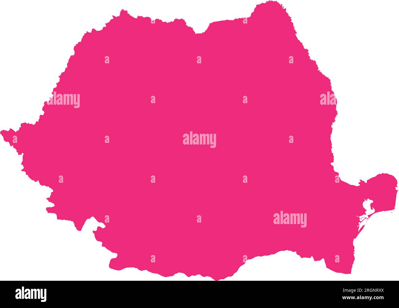 Mappa colore ROSA CMYK della ROMANIA Illustrazione Vettoriale