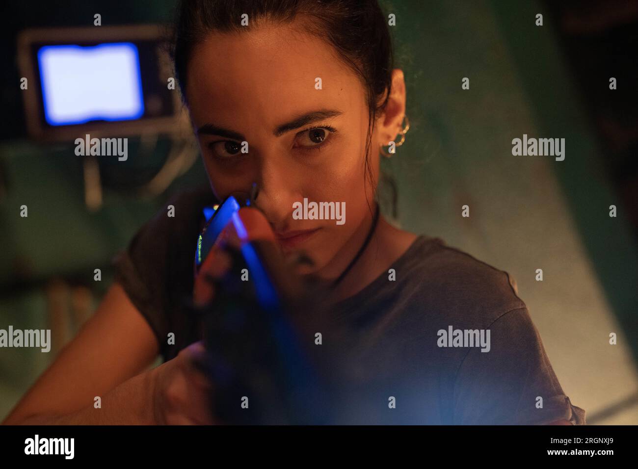 MELISSANTHI MAHUT in MEG 2: THE TRENCH (2023), diretto da BEN WHEATLEY. Credito: Apelles Entertainment / album Foto Stock