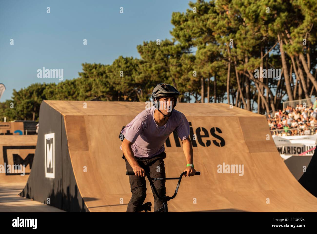 Vigo, Spagna. 10 agosto 2023. Cultura. Sport. Marisquiño23. festival di cultura urbana e campionato internazionale di sport urbani. Crediti: Xan Gasalla/Alamy Live News Foto Stock