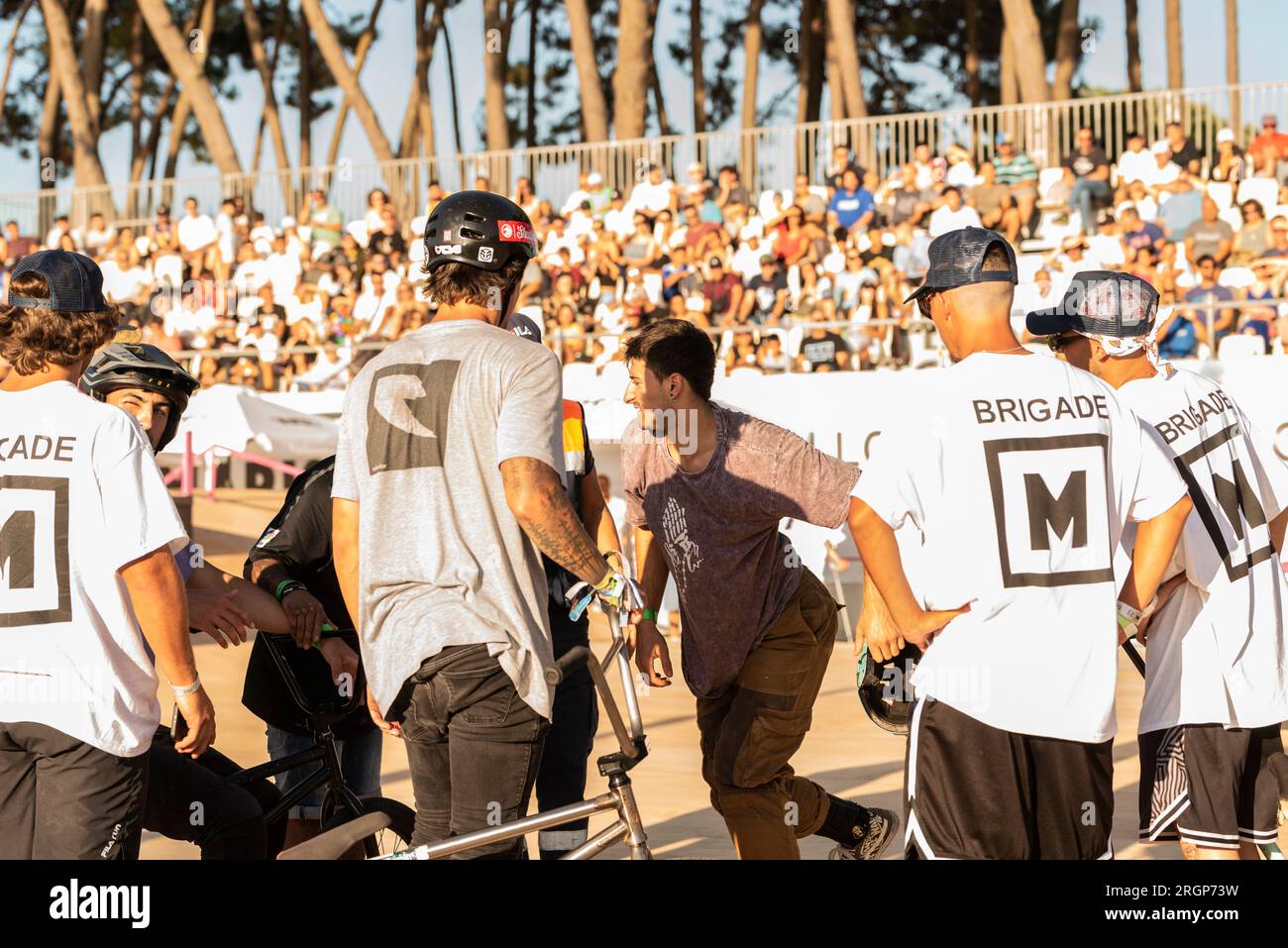 Vigo, Spagna. 10 agosto 2023. Cultura. Sport. Marisquiño23. festival di cultura urbana e campionato internazionale di sport urbani. Crediti: Xan Gasalla/Alamy Live News Foto Stock