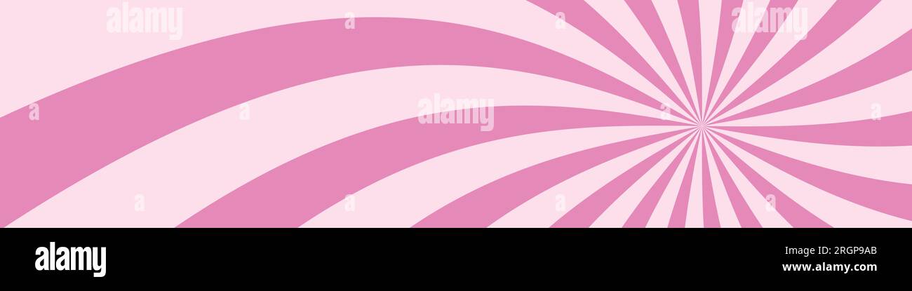 Gelato rosa e sfondo a vortice di caramelle, motivi a vortice lecca-lecca mescolati a fragole e elementi da circo. Design a spirale retrò. Vettore piatto i Illustrazione Vettoriale