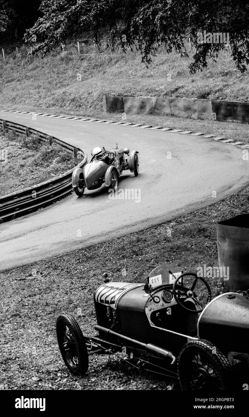 V.S.C.C. Prescott Speed Hill Climb, Prescott Hill, Gotherington, Gloucestershire, Inghilterra, UK, agosto 2023. Il Vintage Sports Car Club. Foto Stock