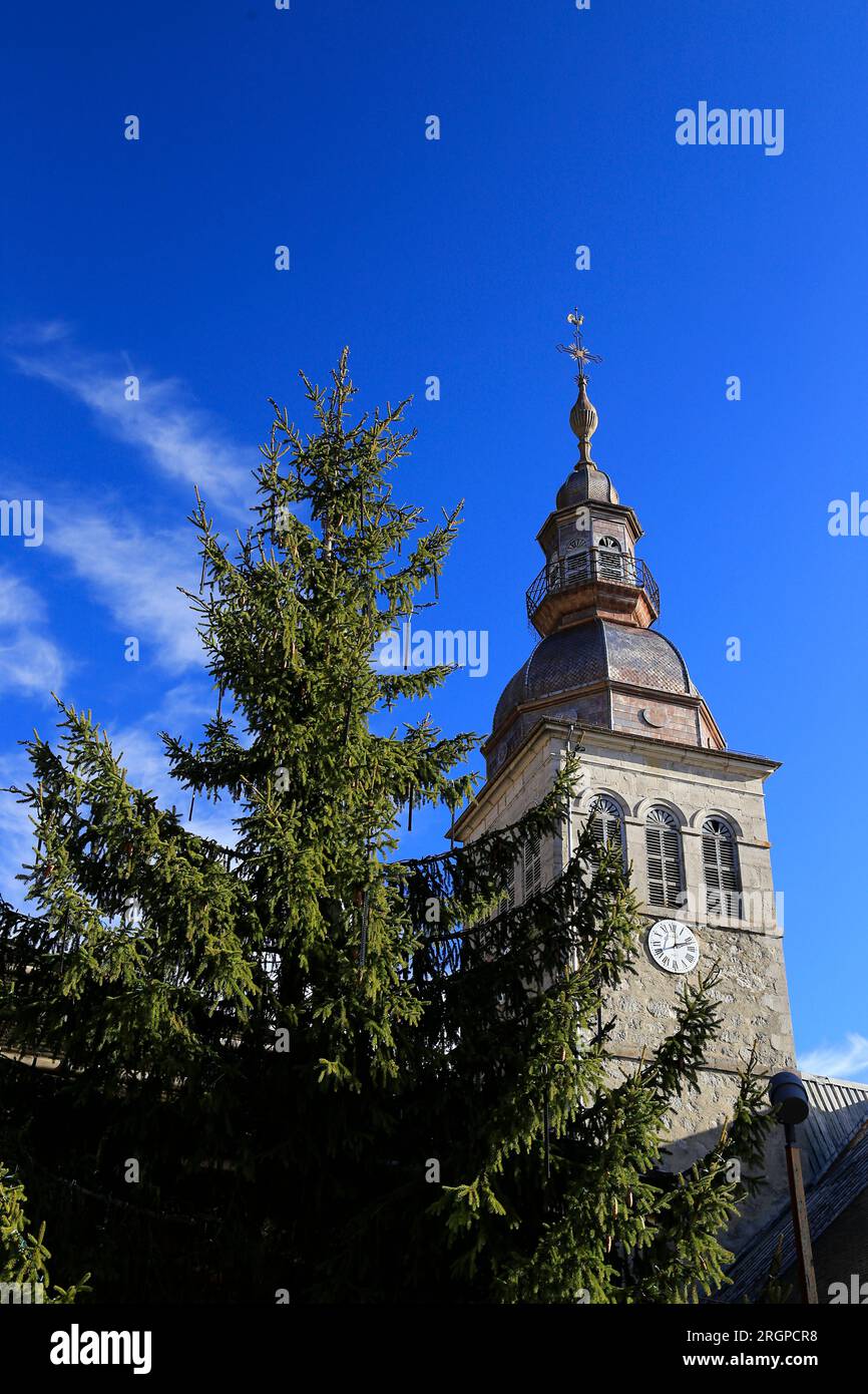 Stazione sciistica Grand Bornand, alta Savoia, Alpi francesi. Foto Stock