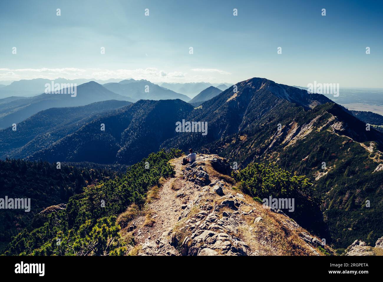 'Duke's Peak (Herzogstand): Escursioni e tempo libero nelle montagne bavaresi' Foto Stock