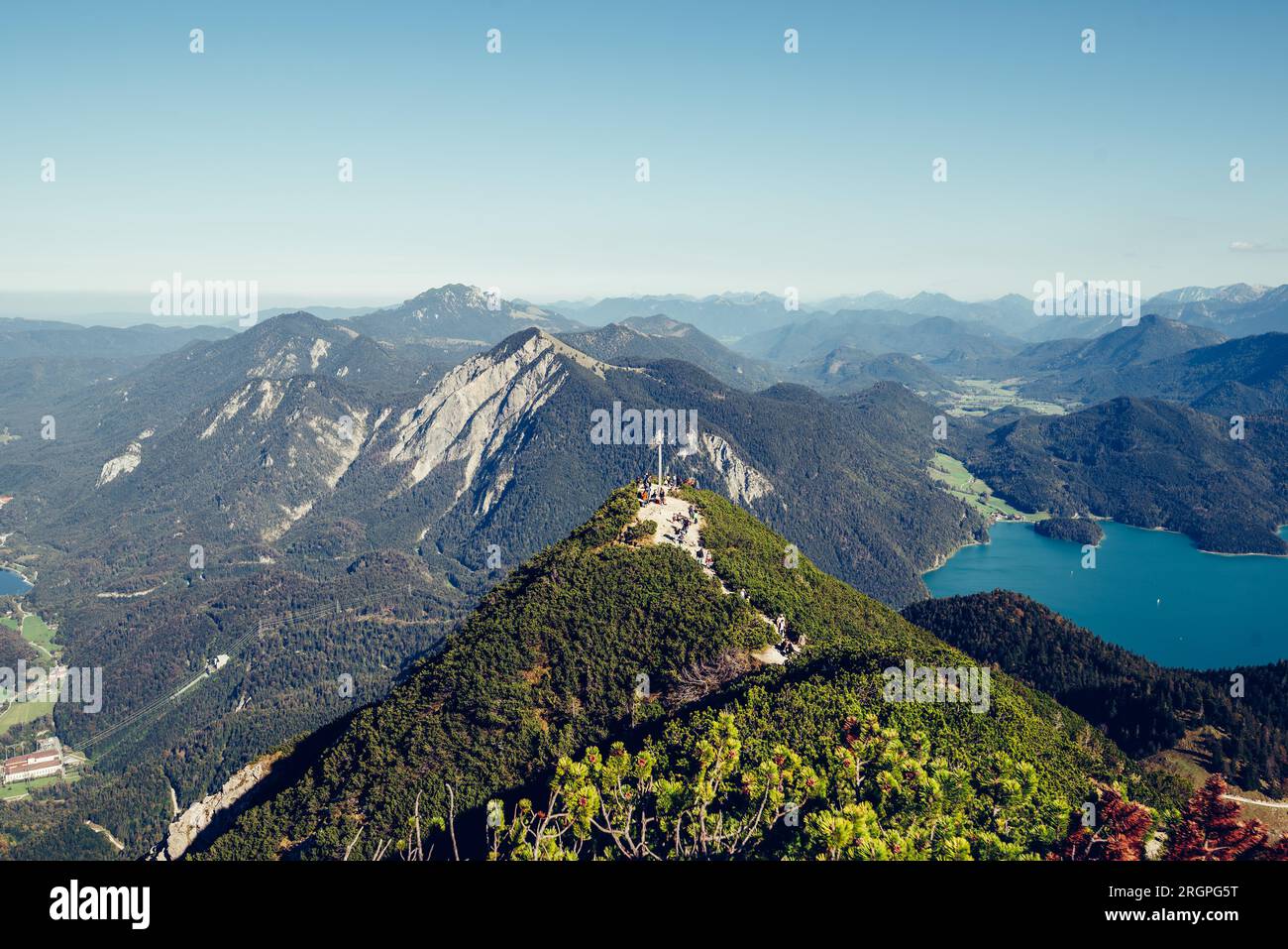 'Duke's Peak (Herzogstand): Escursioni e tempo libero nelle montagne bavaresi' Foto Stock
