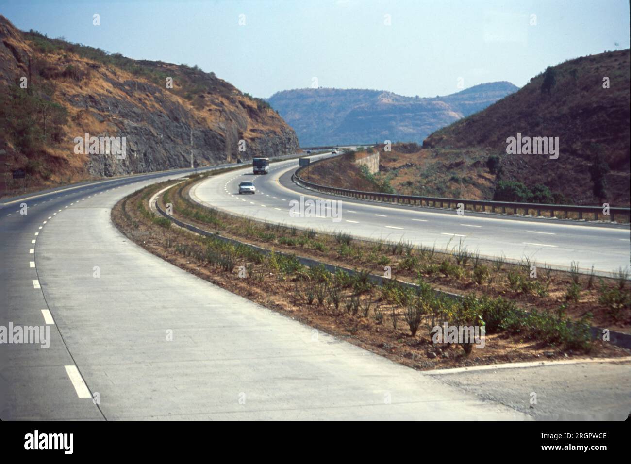 Bombay Pune Express High Way, Maharashtra, India. Foto Stock