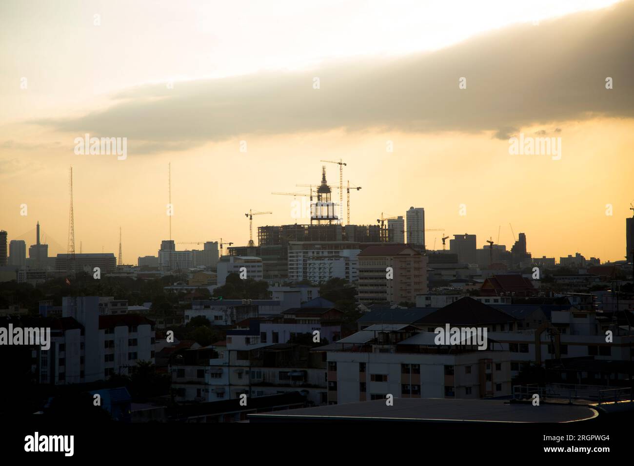 Vista dello skyline di Bangkok in Thailandia. Foto Stock