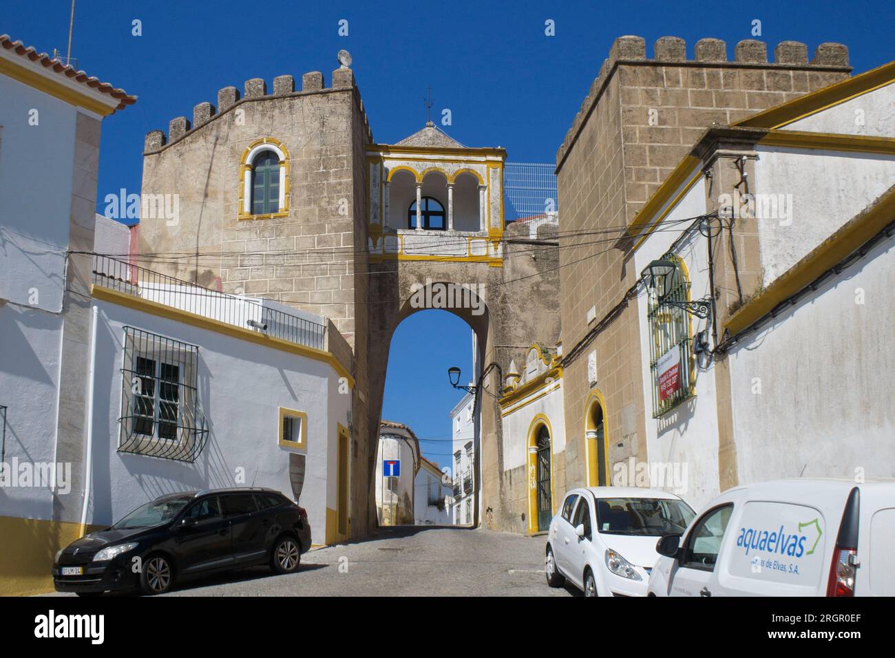 Arco do Dr. Santa Clara arcata a Elvas, Portogallo, Europa Foto Stock