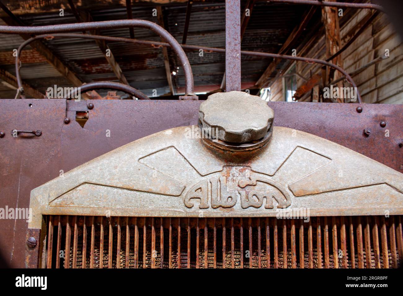 Veicolo Albion, radiatore con tappo, Herberton, Australia. Foto Stock