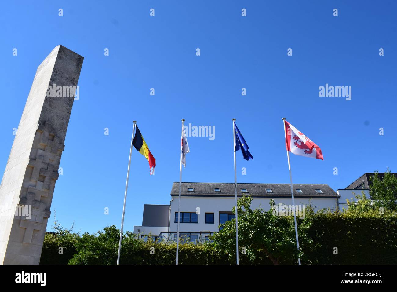 Memorial a Sankt Vith, foue Horsemen Foto Stock