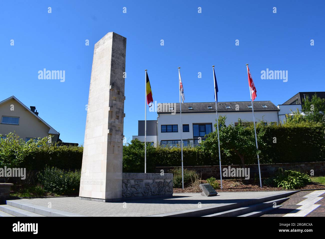 Memorial a Sankt Vith, foue Horsemen Foto Stock