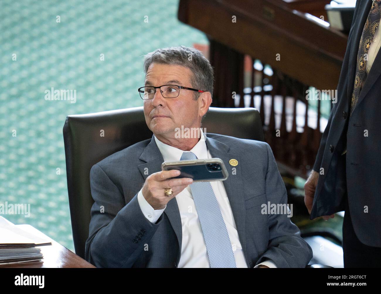Sen. CHARLES PERRY, R-Lubbock copertura della 88a sessione regolare della legislatura del Texas nel maggio 2023 di Bob Daemmrich. I membri della camera del Texas e del Senato del Texas lavorano per finalizzare centinaia di progetti di legge negli ultimi giorni della sessione regolare di quattro mesi. Foto Stock