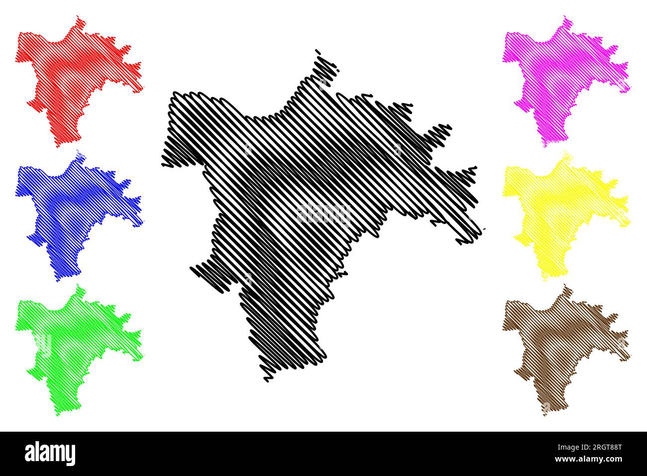 Vettore mappa i del distretto non metropolitano di Torridge (Regno Unito di Gran Bretagna e Irlanda del Nord, contea cerimoniale Devon o Devonshire, Inghilterra) Illustrazione Vettoriale