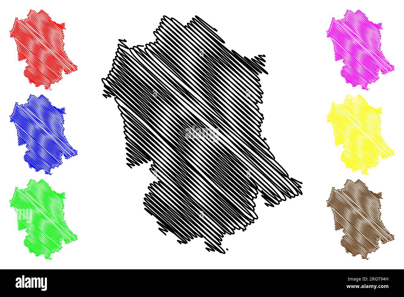 Illustrazione vettoriale della mappa del distretto non metropolitano di Utttlesford (Regno Unito di Gran Bretagna e Irlanda del Nord, contea cerimoniale Essex, Inghilterra), Illustrazione Vettoriale