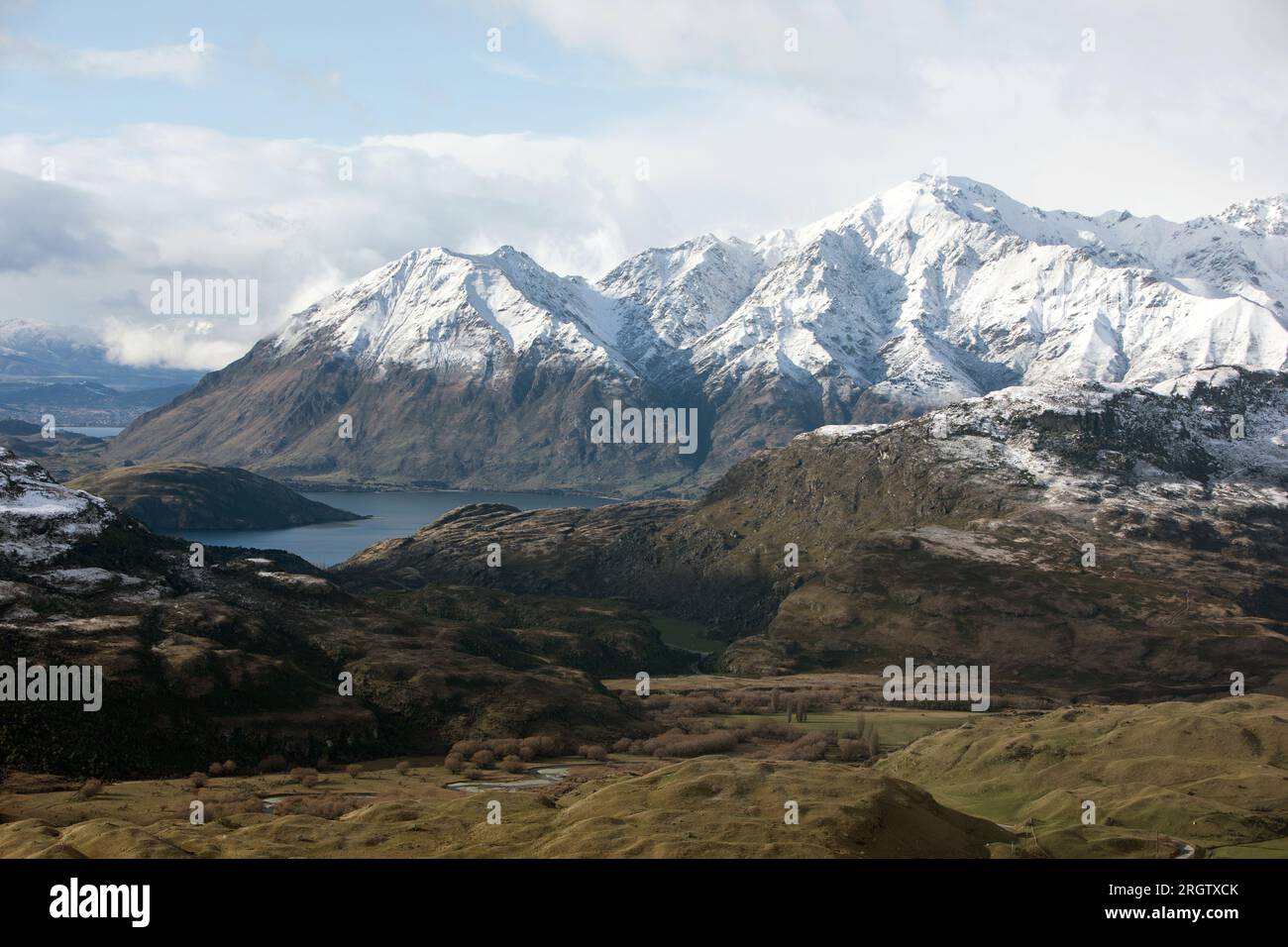 Inverno a Central Otago, nuova Zelanda Foto Stock