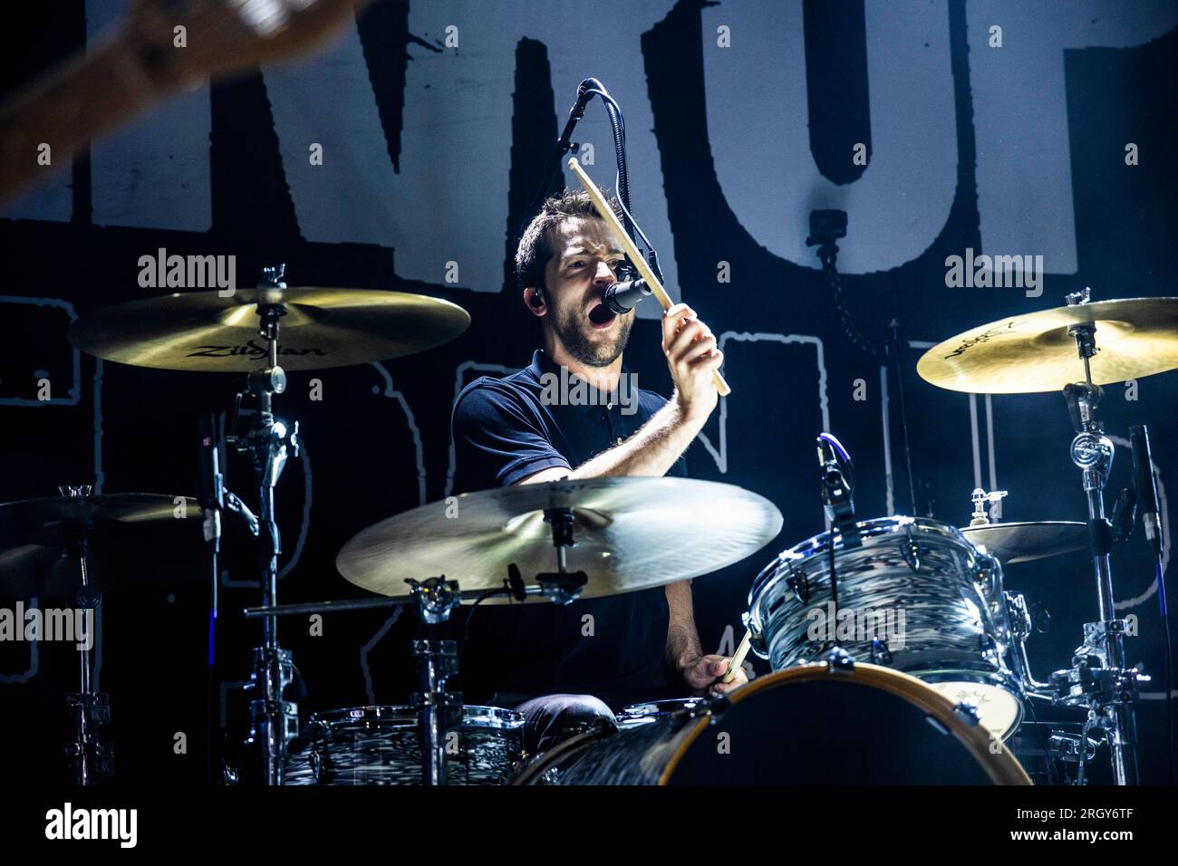 MILANO, ITALIA - 20 GIUGNO: Jesse Bivona degli Interrupters si esibisce ad Alcatraz Milano il 20 giugno 2023 a Milano, Italia. (Foto di Roberto Finizio/NurPhoto) Foto Stock