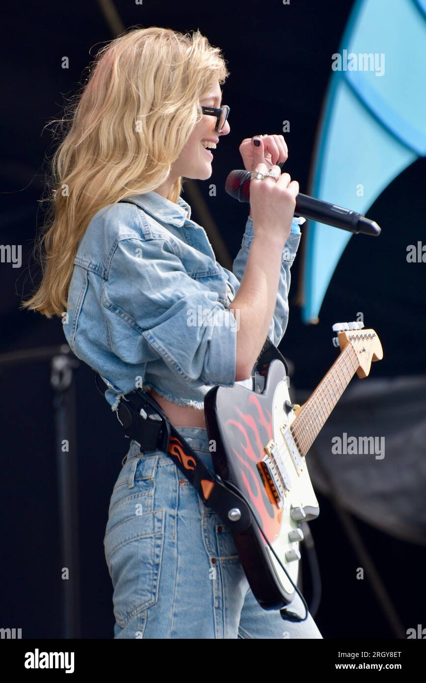 Newquay, Cornovaglia, Regno Unito. 12 agosto 2023. Dylan - Boardmasters Festival Credit: Graham Tarrant/Alamy Live News Foto Stock