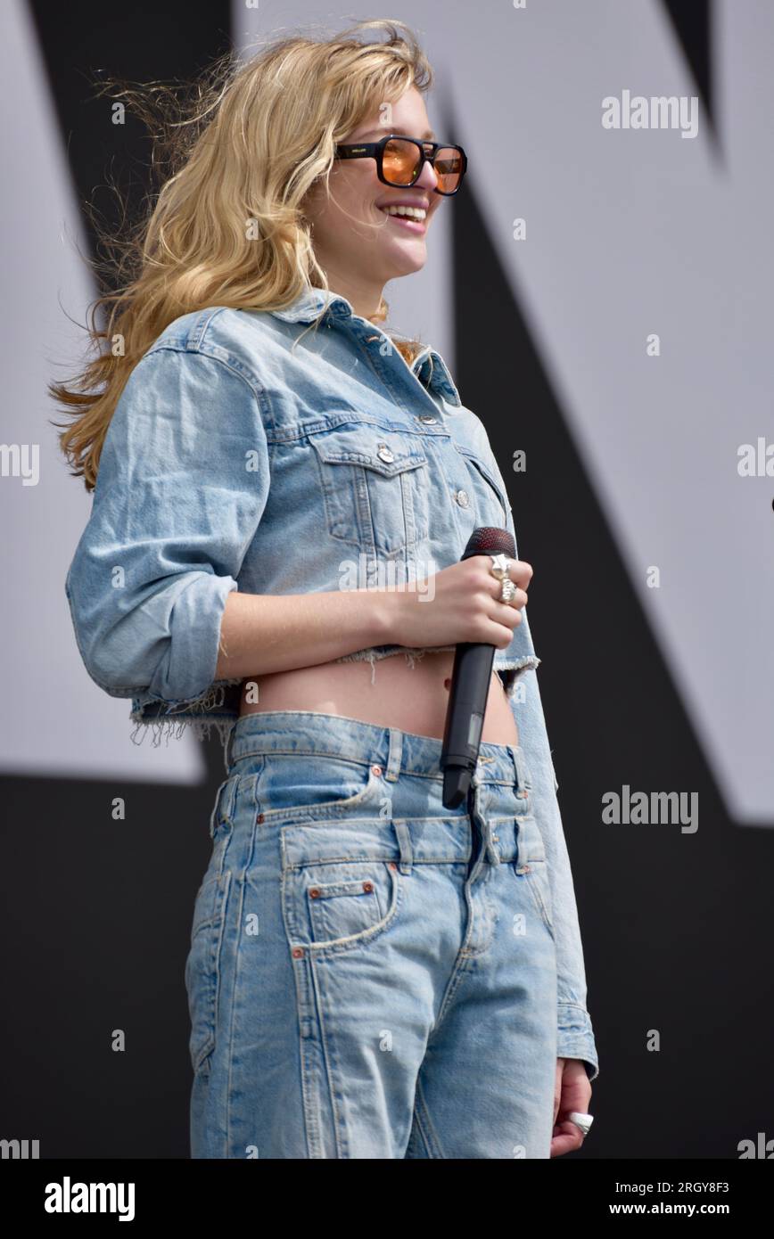 Newquay, Cornovaglia, Regno Unito. 12 agosto 2023. Dylan - Boardmasters Festival Credit: Graham Tarrant/Alamy Live News Foto Stock