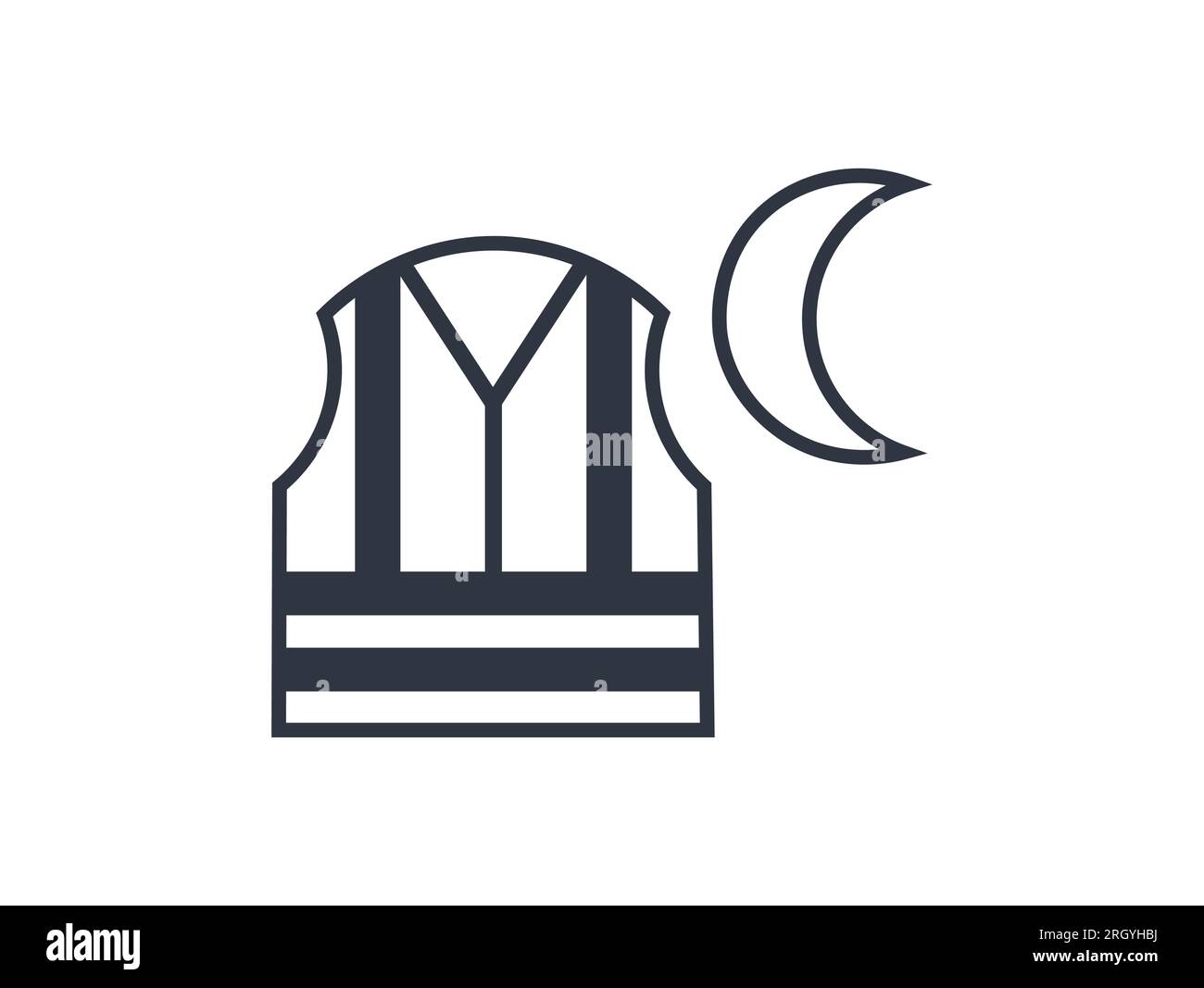 Simbolo indumenti protettivi per condizioni di buio. Illustrazione vettoriale Illustrazione Vettoriale