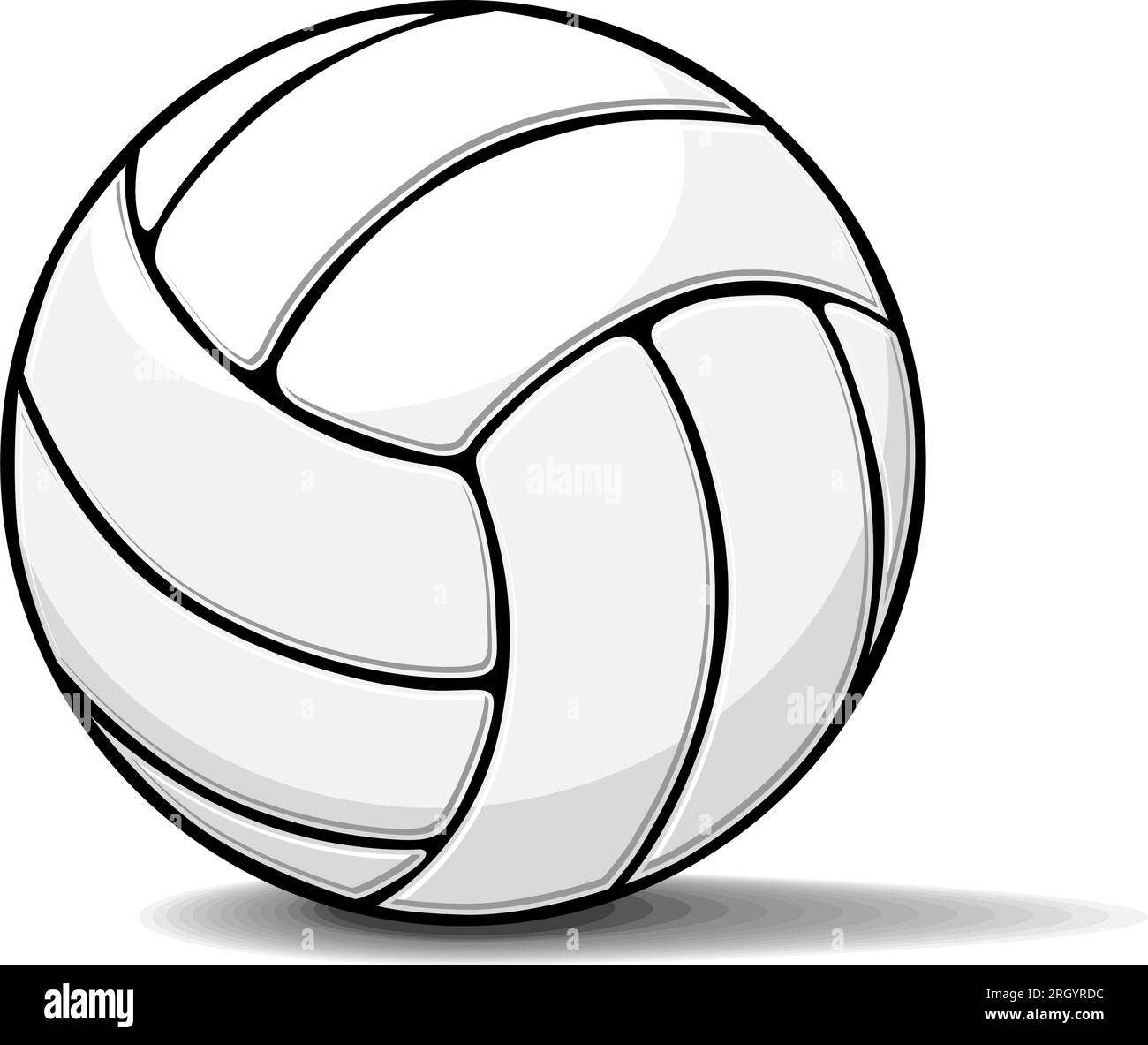 Classica pallavolo bianca. Vettore su sfondo trasparente Illustrazione Vettoriale