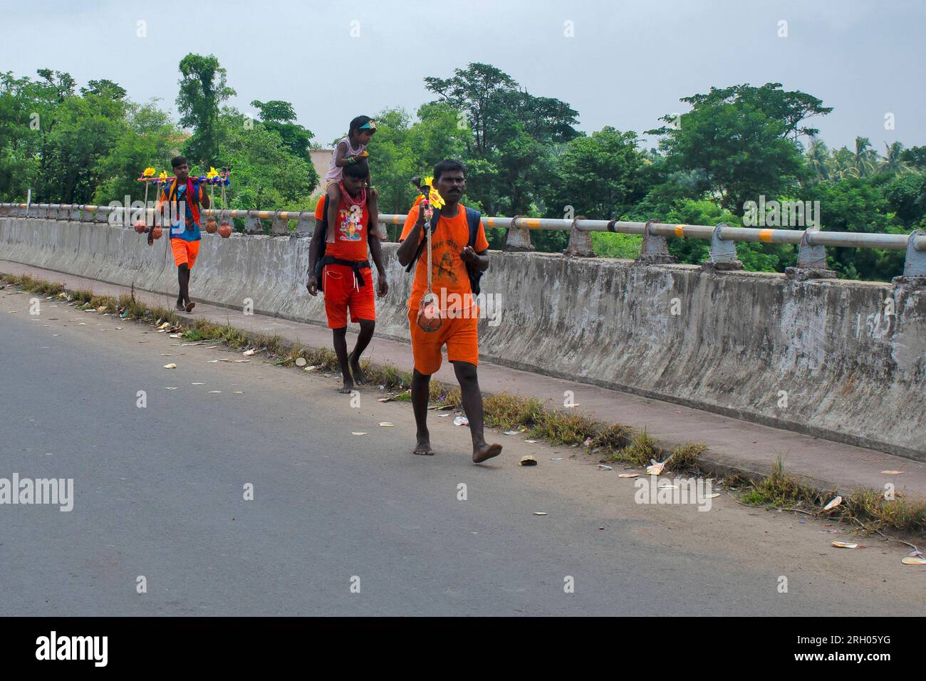 Shiva devoto nel bengala occidentale rurale Foto Stock