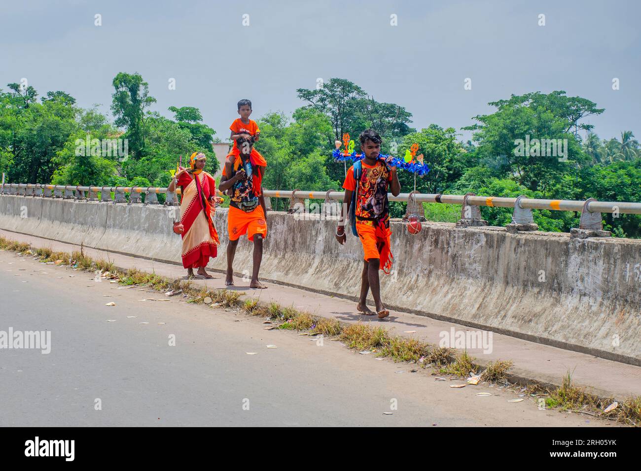 Shiva devoto nel bengala occidentale rurale Foto Stock