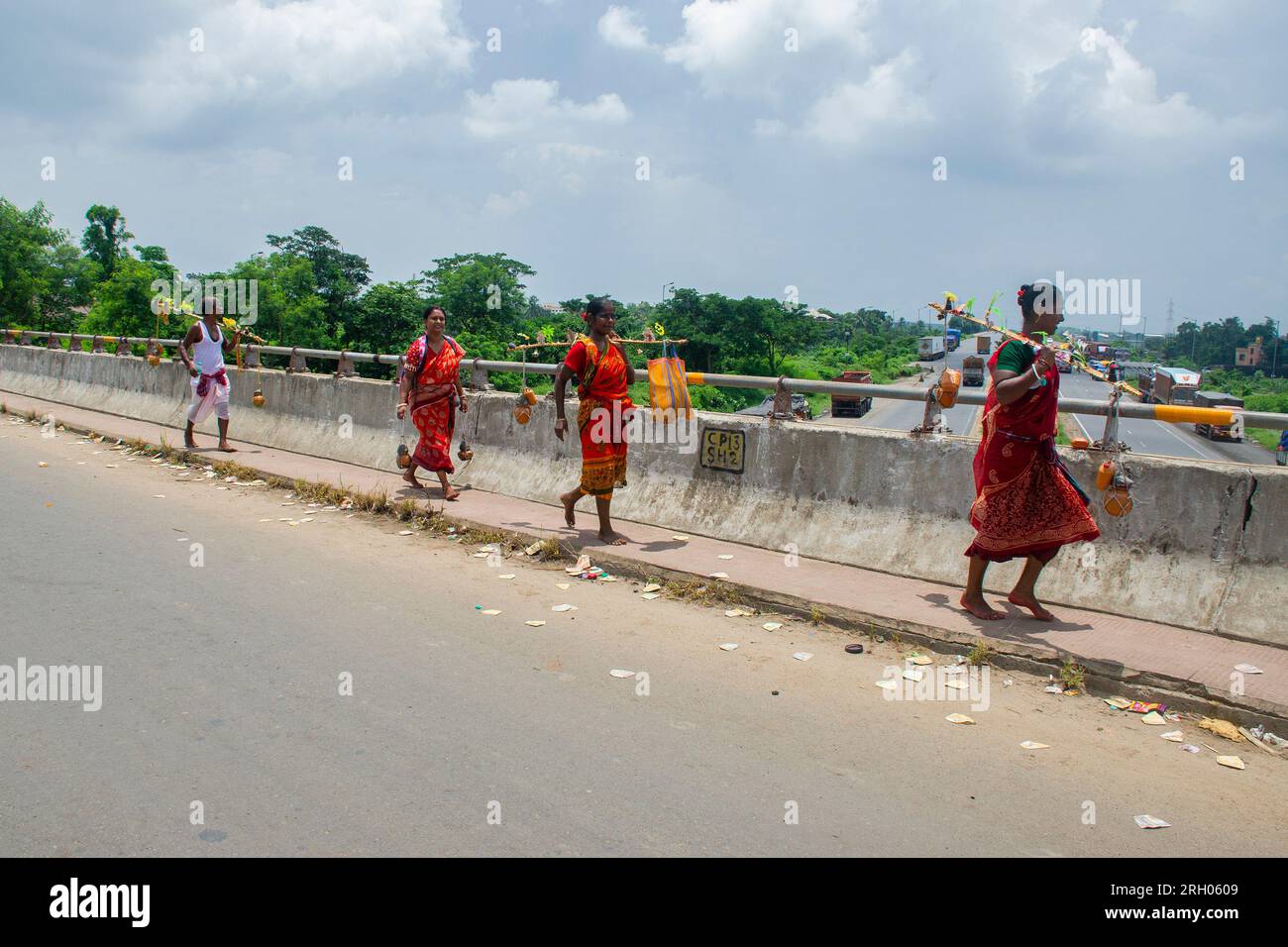 Shiva devoto nel bengala occidentale rurale Foto Stock