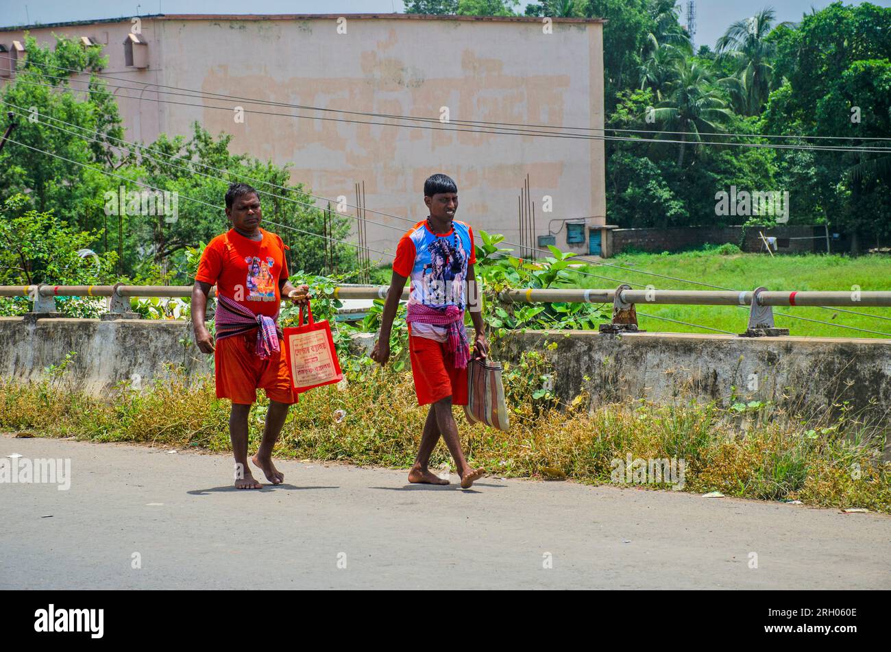 Shiva devoto nel bengala occidentale rurale Foto Stock