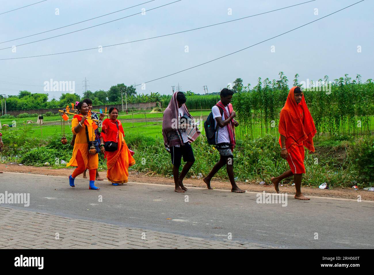 Shiva devoto nel bengala occidentale rurale Foto Stock