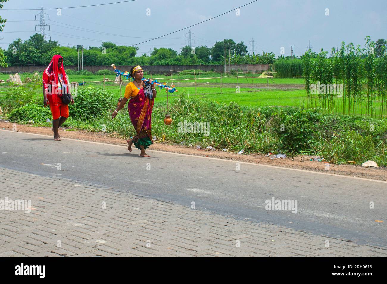 Shiva devoto nel bengala occidentale rurale Foto Stock