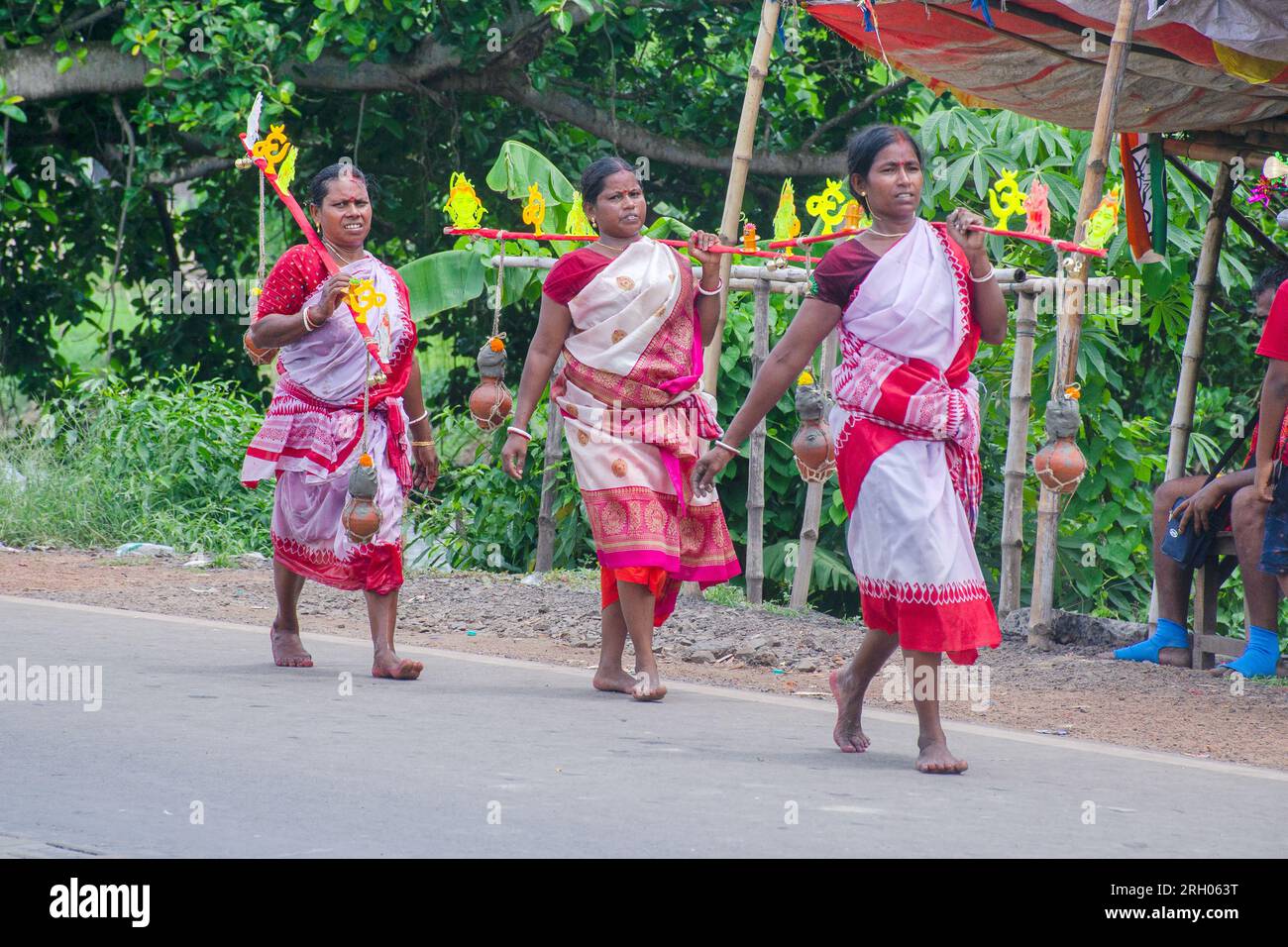 Shiva devoto nel bengala occidentale rurale Foto Stock