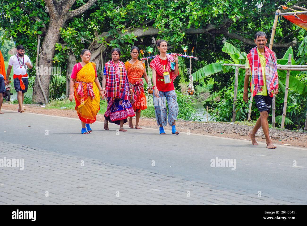Shiva devoto nel bengala occidentale rurale Foto Stock