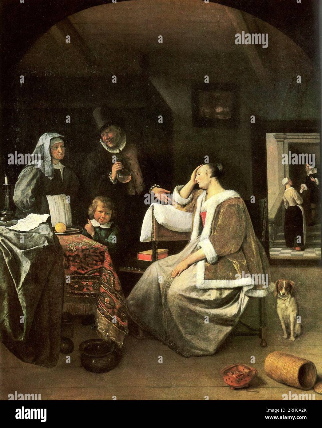 Lovesickness circa 1659-1663 di Jan Steen Foto Stock