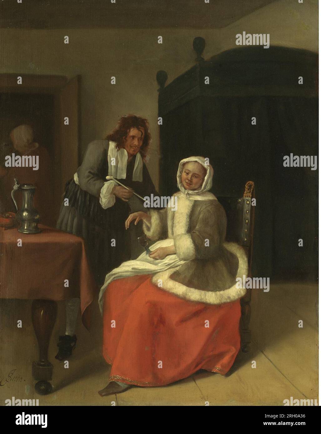 Gli amanti del vino tra il 1659 e il 1661 circa di Jan Steen Foto Stock