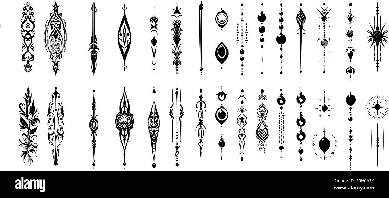 Tatuaggi e simboli di ispirazione berbera Illustrazione Vettoriale