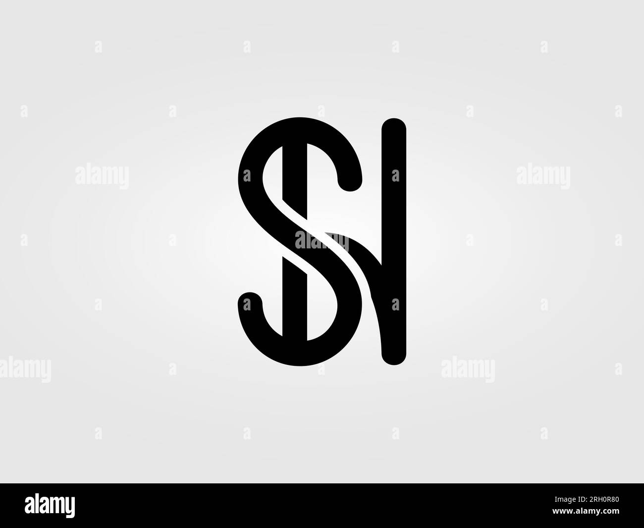 Modello vettoriale iniziale del logo SH Letter. Monogramma, marchio SH logo Design Illustrazione Vettoriale