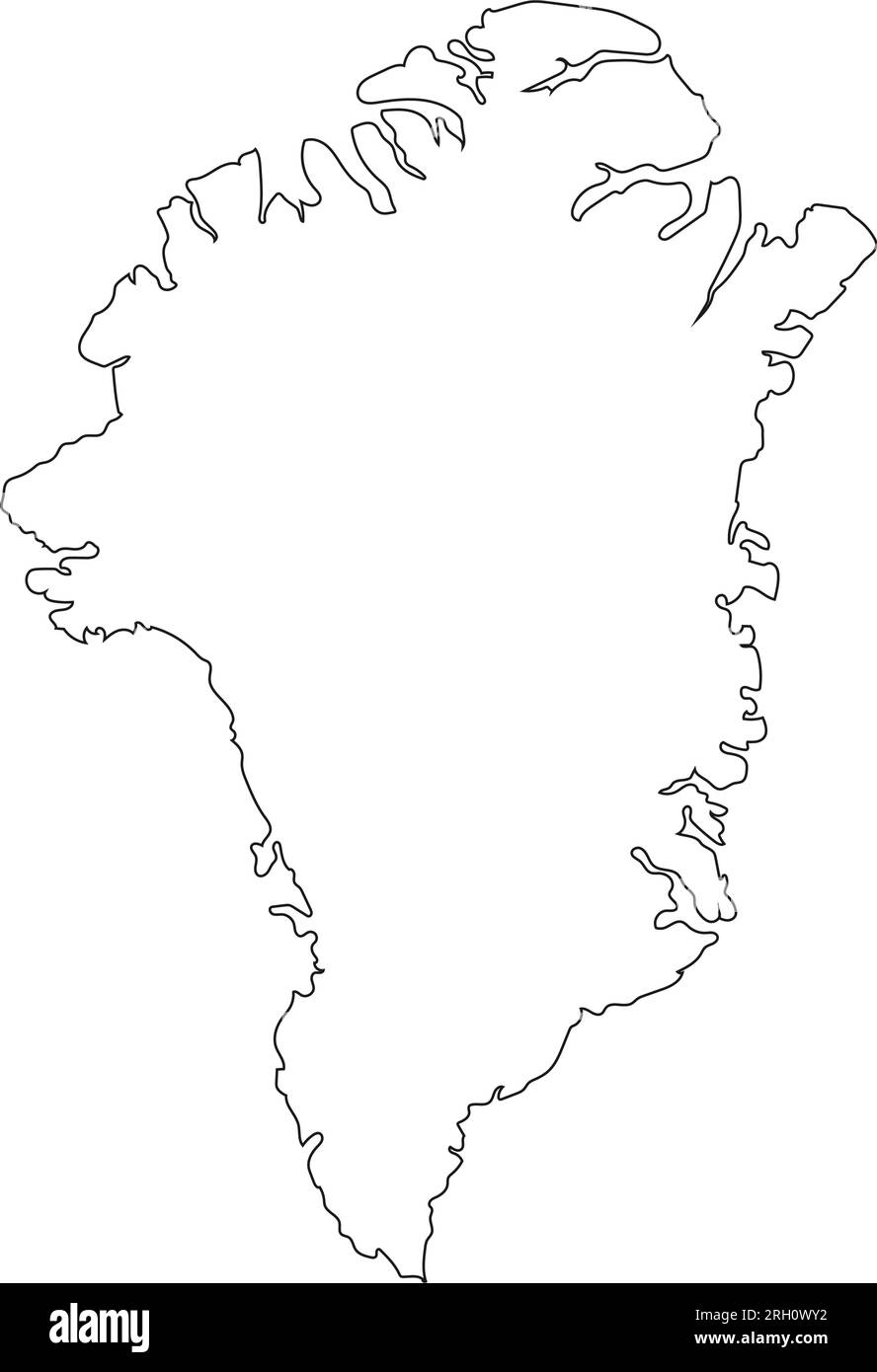 icona della mappa della groenlandia disegno illustrativo vettoriale Illustrazione Vettoriale
