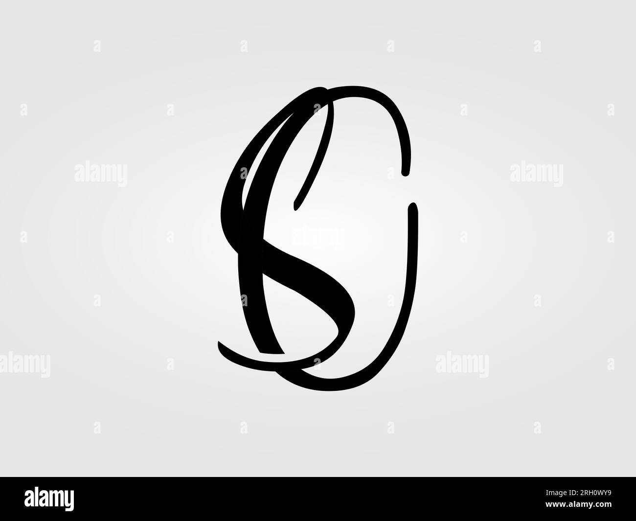SC iniziale, modello vettore disegno logo lettera SO. Monogramma, lettera SC, logo SO Design Illustrazione Vettoriale