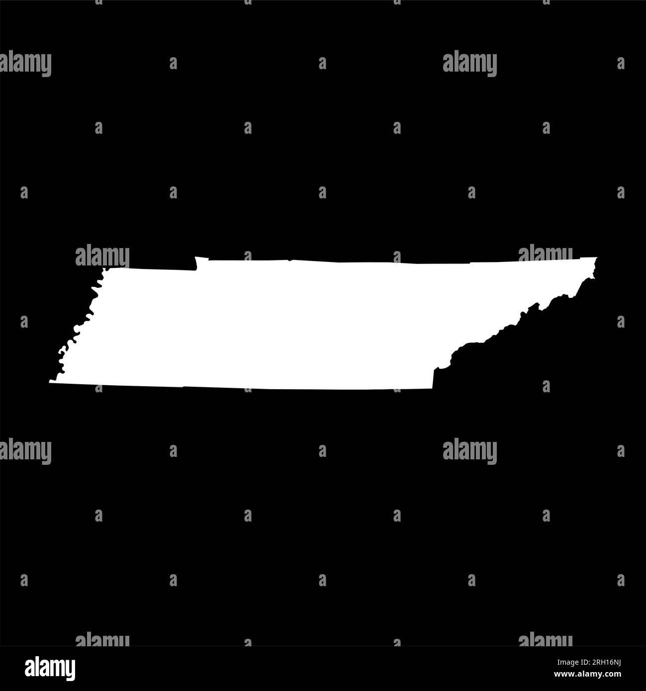 Forma della mappa del Tennessee, stati uniti d'america. Illustrazione vettoriale simbolo icona concetto piatto . Illustrazione Vettoriale