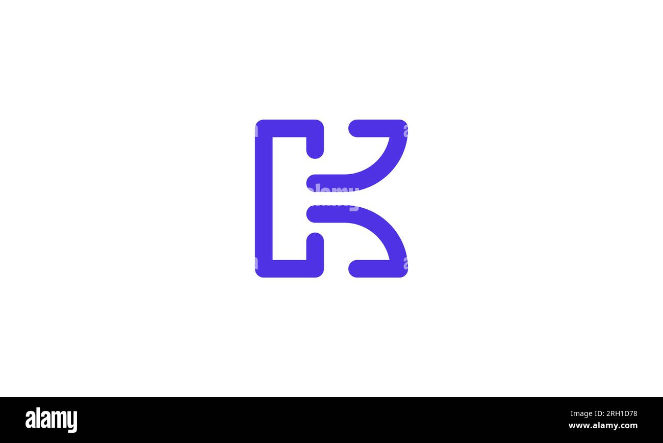 Logo Letter CK design . Iniziali del logo CK pulite e moderne. illustrazione vettoriale Illustrazione Vettoriale